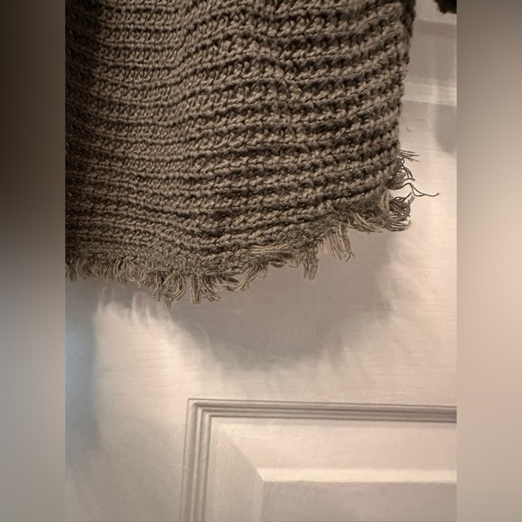 Free People Olive Green Moonshine Sweater Waffle Knit Cold Shoulder - Picture 4 of 9